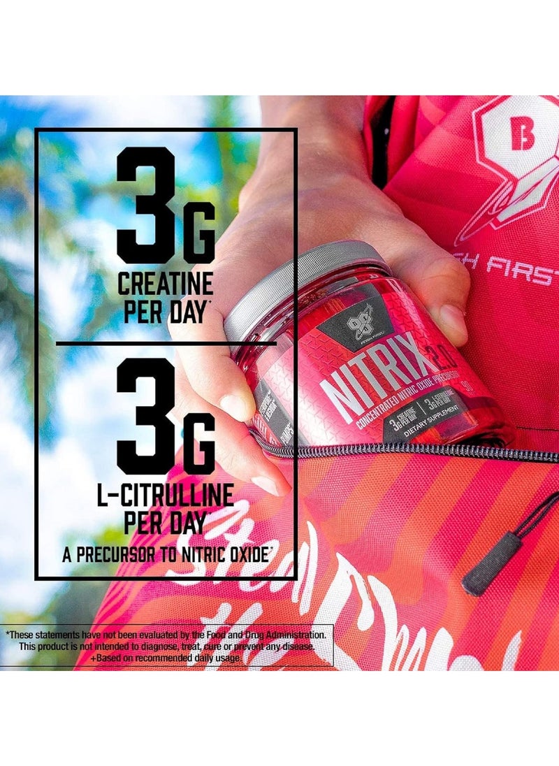 BSN - NITRIX 2.0 Nitric Oxide Precursors 3g Creatine 3g L Citrulline Supports Workout Performance Pumps Muscle Recovery and Endurance  90 Tablets - Image 1
