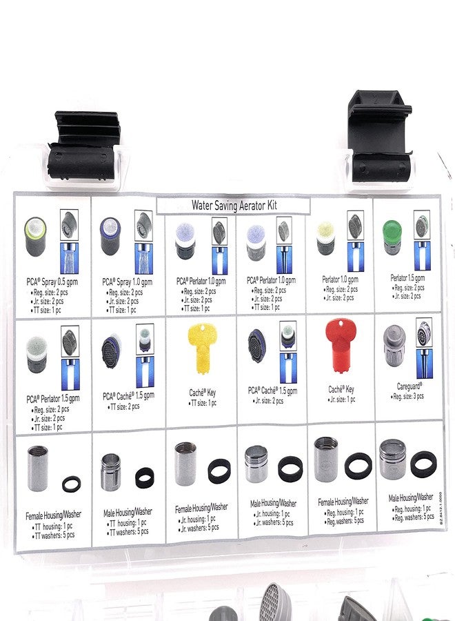 Neoperl 10 3021 0 Water Saving Aerator Kit, Wide Selection of Water Saving Aerators, Chart in Cover - Image 2
