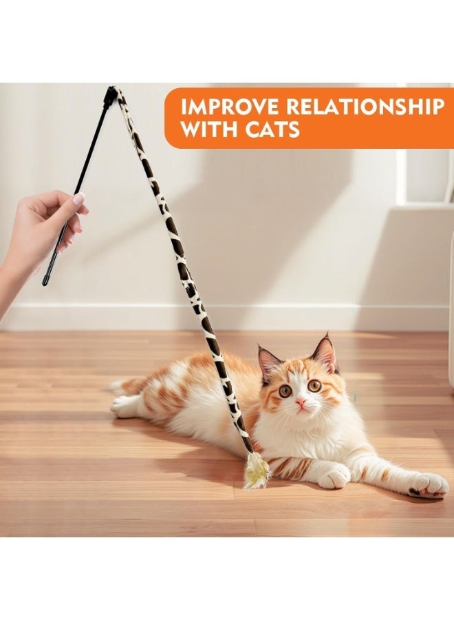 SKY-TOUCH 30pcs Cat Toys,Cat Interactive Toy Accessories,Interactive Cat Accessories for Indoor Cats,Cat Tunnel,Variety Teaser Wand with Feathers,The Best Gifts for Cat Lovers - Image 2