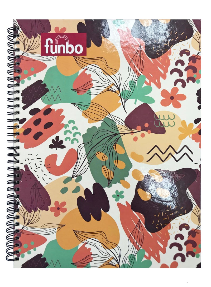 FUNBO-A4 Size, 80 Sheet Single subject notebook with Hardcover(Blossom) - Image 1