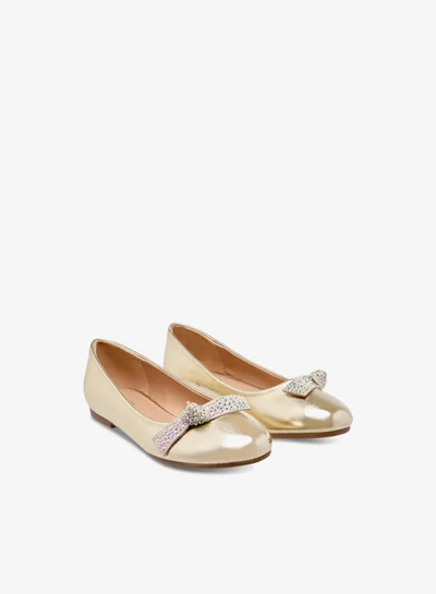 سيليست حذاء باليرينا نسائي بفيونكة مرصعة سهل الارتداء