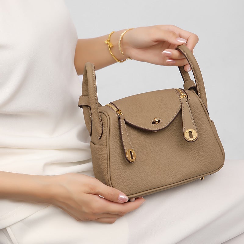 2025 Spring And Fashion Versatile Soft Leather Doctor Bag Soft Leather Women'S Bag Trendy One-Shoulder Cross-Body Satchel Pillow Bag - Image 3