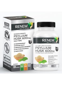 Psyllium Husk Capsules 600 Mg 120 Capsules Soluble Fiber Supplement Natural Stool Softener/Laxatives For Constipation Relief For Adults Pure Ingredients Made In Canada