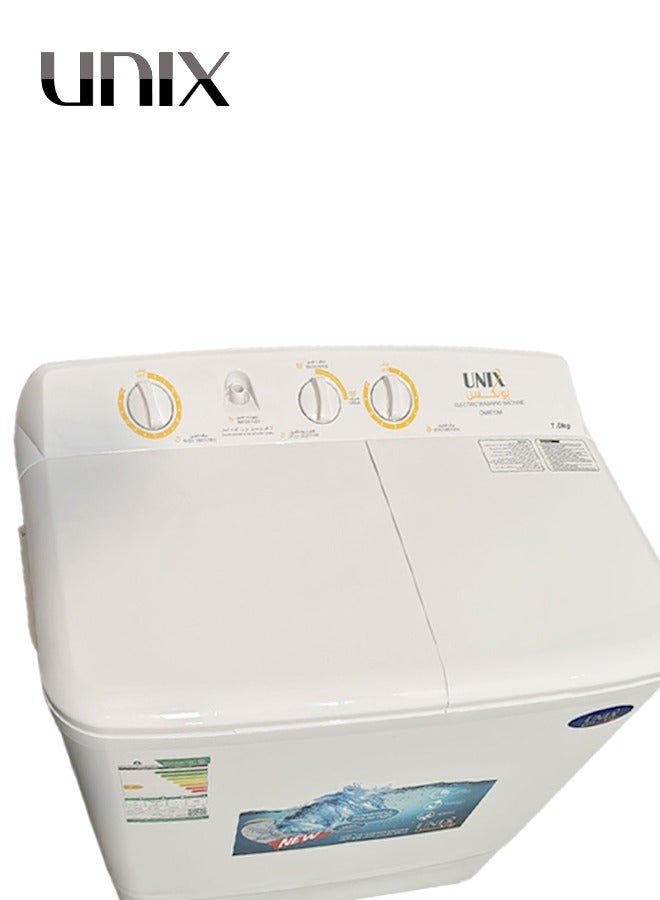 Twin Tub Washing Machine - Top Load - 7 KG - White - OMR-70