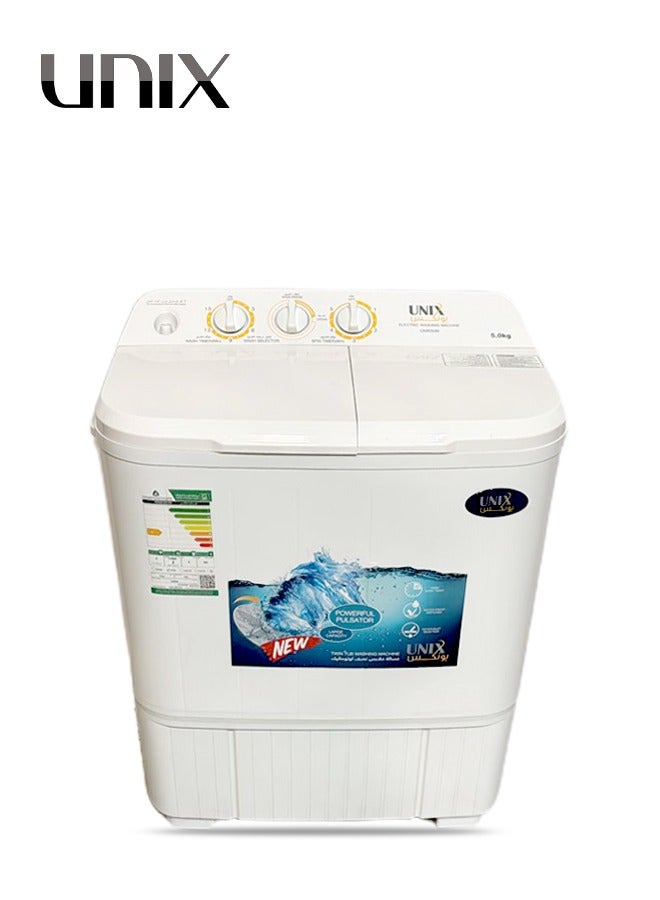 Twin Tub Washing Machine - Top Load - 7 KG - White - OMR-70