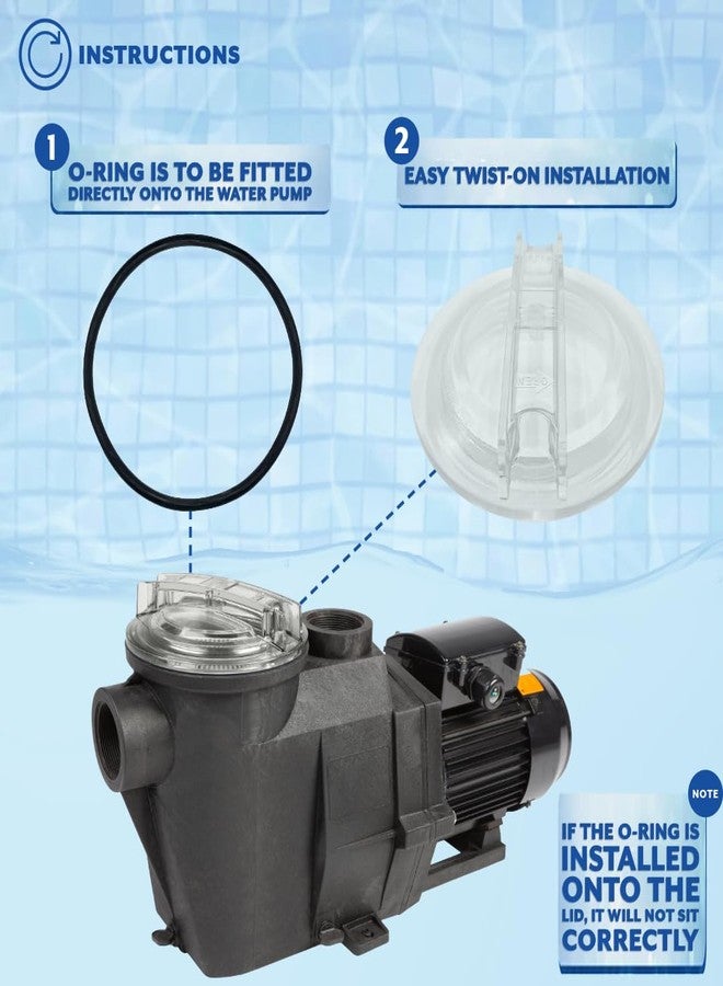 Poolzilla SPX3100D Pool Pump Lid Replacement for Hayward Super II Pump SP3000 Series Models SP3007, SP3010, Includes O-Ring, Thread Cover Lid - Image 4