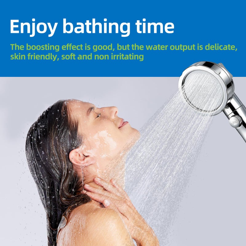 VRQUB High Pressure Handheld Shower Head with ON/OFF Pause Switch 3 Spray Modes Water Saving High Pressure Shower Heads,Detachable Showerhead Equipped - Image 5