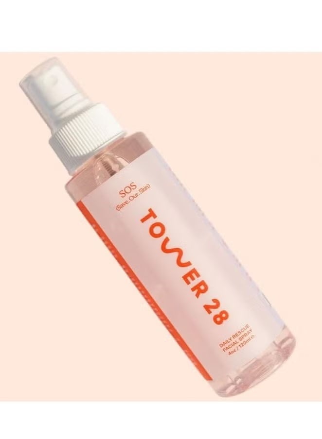 Tower 28 SOS Daily Rescue Facial Spray 4oz | Hydrating Face Mist for Sensitive Skin | Soothing Facial Toner Spray | Refreshing Skin Barrier Support Mist - Image 2