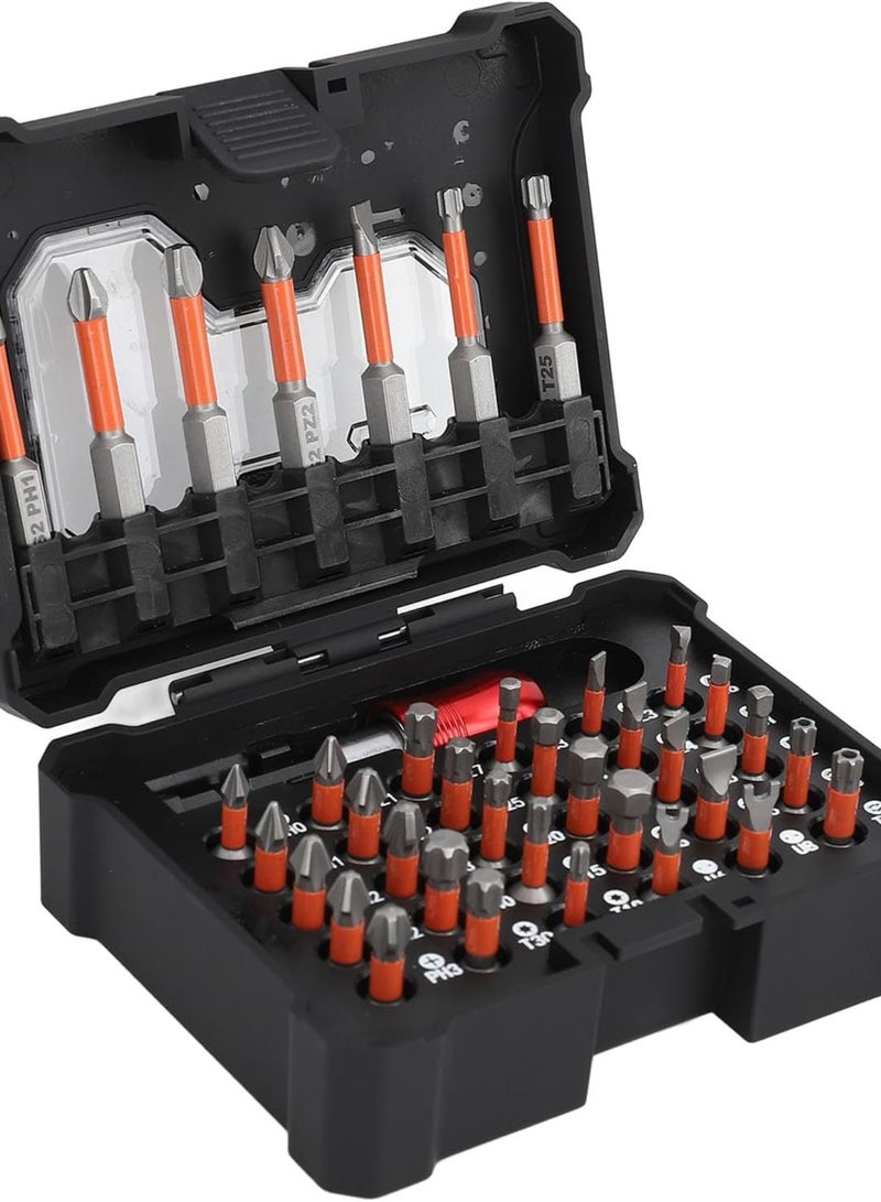 GGOOT Screwdriver Bit Set, 38Pcs Alloy Steel Combination Screwdriver Bit Set with Storage Box Hand Drill Hardware Parts Screws Tools for, Screwdriver - Image 1