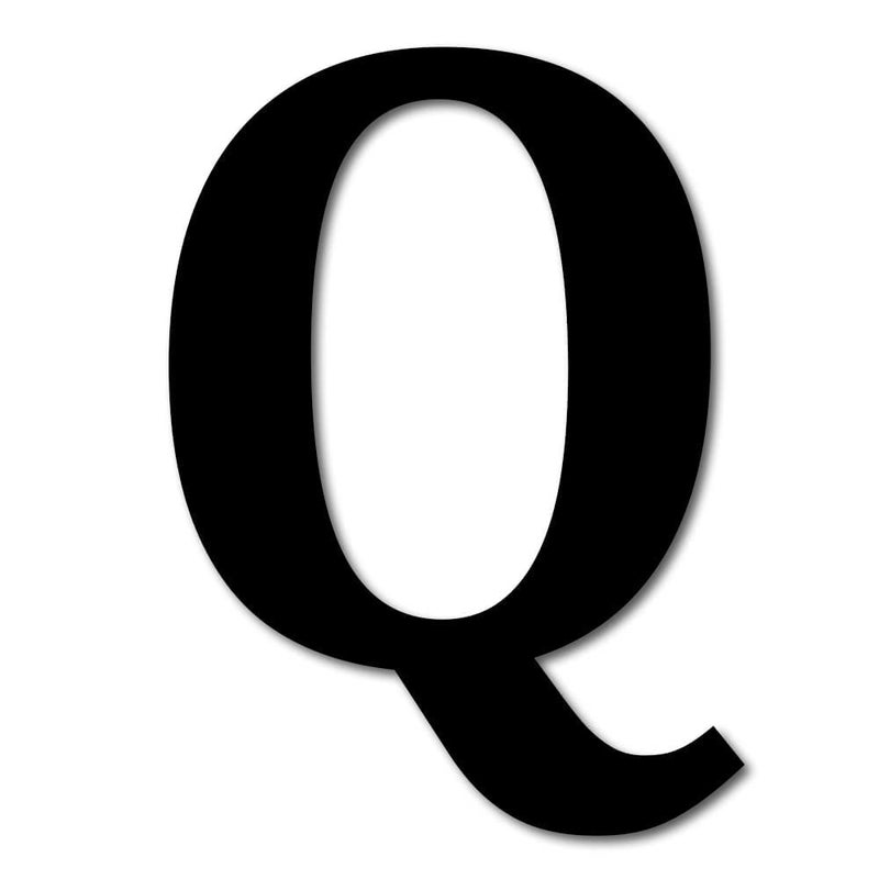 ARAkri MDF Wooden Alphabets Letters and Numbers Cutouts Big Size for Wall Decoration Decor Walls Hanging Large for Birthday Family Wedding Anniversary Art Craft (Black) Letter 6 Inch (Q) - Image 1