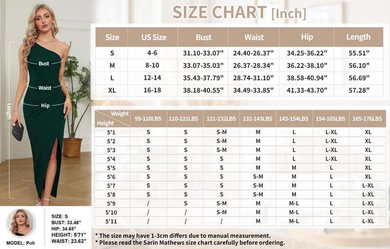 Sarin Mathews Womens One Shoulder Long Formal Dress Sexy Summer Sleeveless Bodycon Ruched Wrap Split Cocktail Dresses DrakGreen L - Image 5