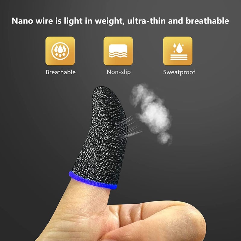 SKYCELL Gaming Finger Sleeve 2 Pair and Charger Cable Protector 1 Pack (4pcs) - Image 5