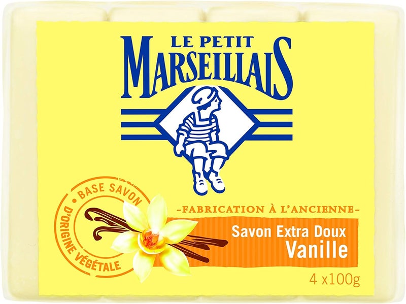 Le Petit Marseillais Solid Vanilla Soap Antibacterial Action 4 x 100 g