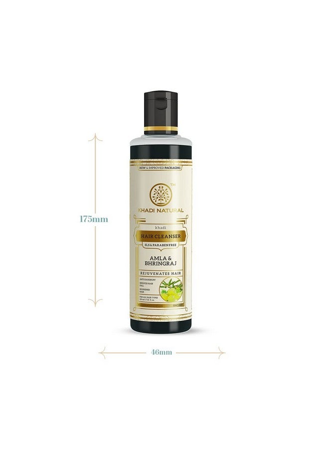 Khadi Natural Amla & Bhringraj Shampoo For Controlling Dandruff & Hair Fall | Shampoo For Reducing Scalp Irritation | Paraben & Sls Free | Suitable For All Hair Types| 210Ml - Image 5