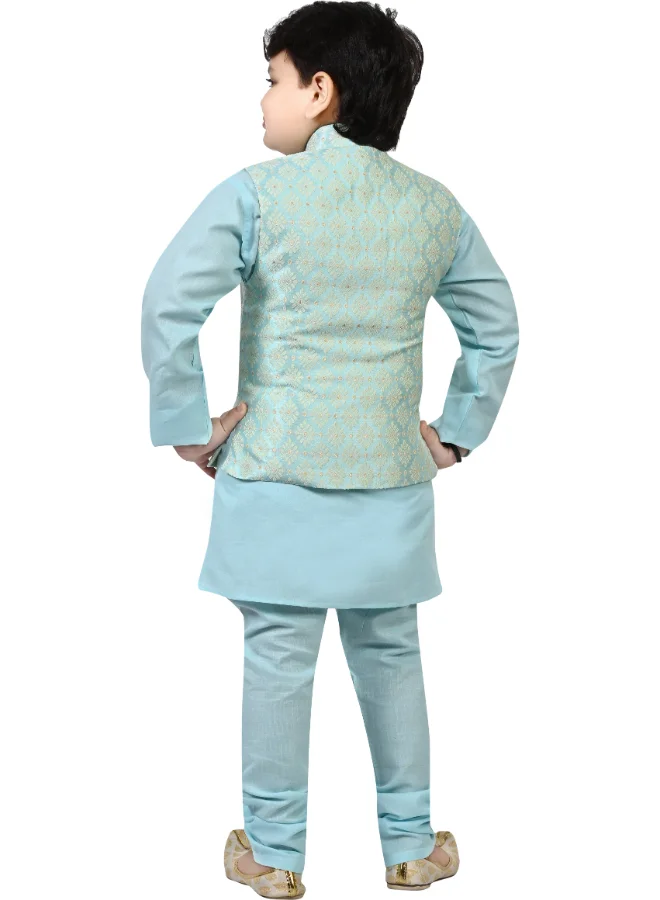 BT DEZINES Sky Blue Ethnic Kurta Set for Boys