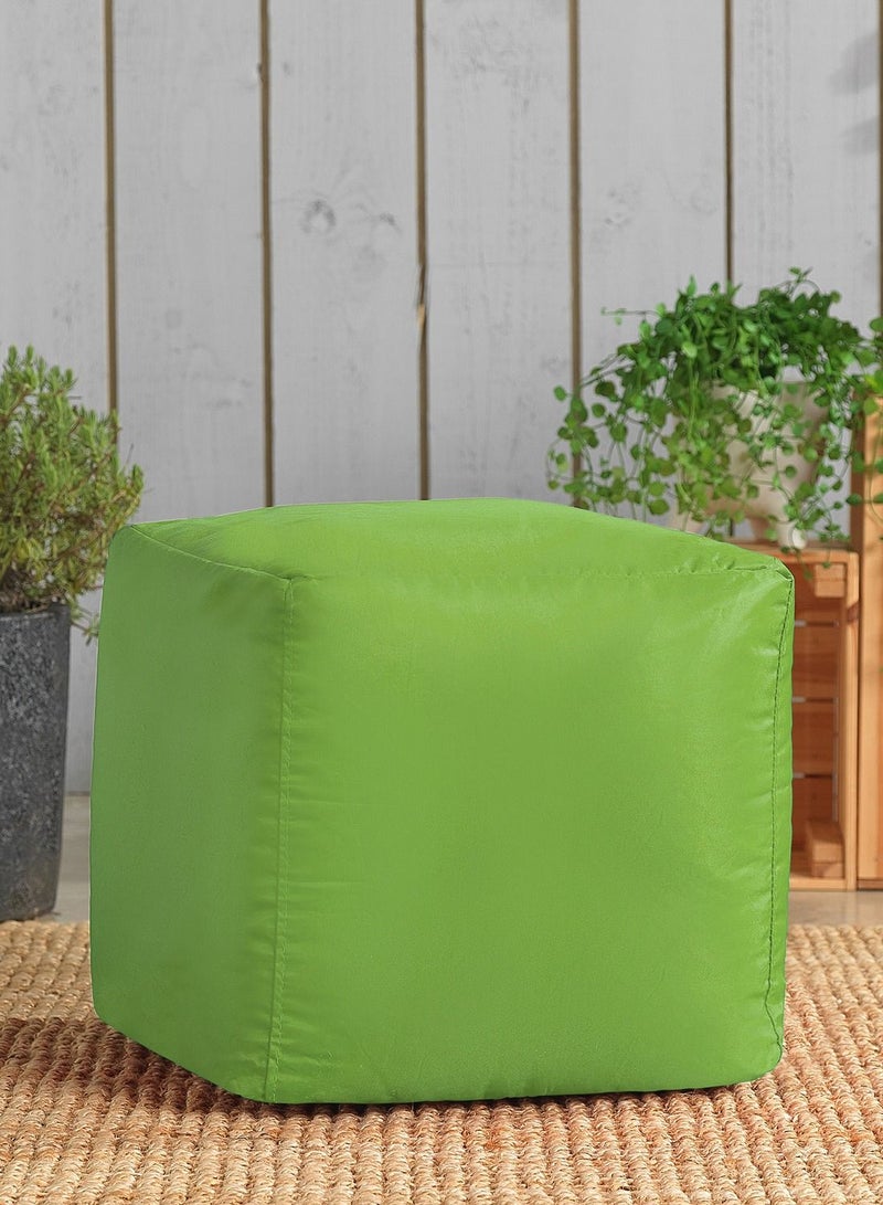 COMFY PVC CUBE FOOT STOOL WITH VIRGIN BEANS FILLING GREEN - Image 3
