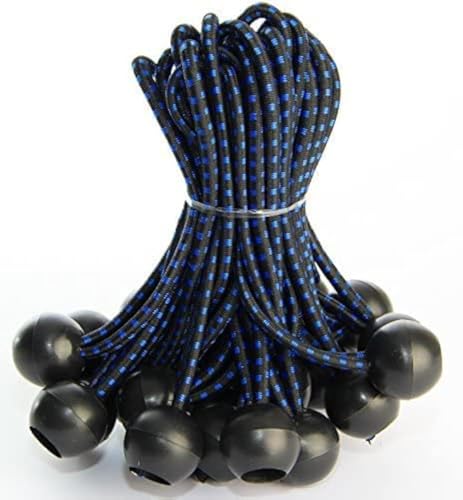 EHOMEA2Z Ball Bungee Cords 25 Pack 6inch Diameter Bungee Balls for Canopy Net Posts Garden Tools Cords 5mm WeatherResistant Cord 100 Latex UV Treated  Ideal for Indoor and Outdoor Use