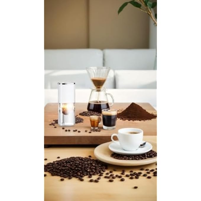 Honwor Portable Electric Burr Coffee  Spice Grinder  Rechargeable Multiple Grind Settings For Beans Nuts Pepper  Includes Cleaning Brush75 X 190 Mm - Image 4
