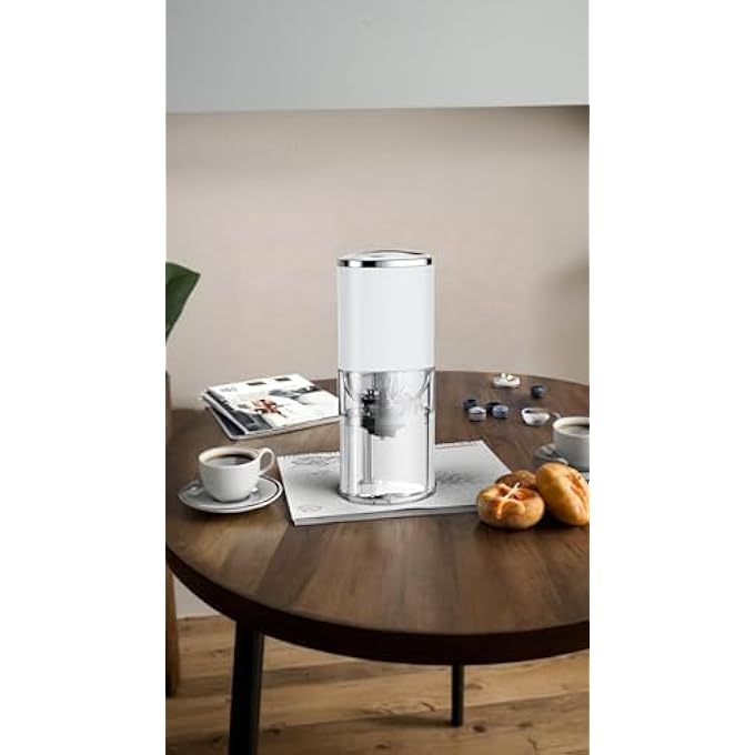 Honwor Portable Electric Burr Coffee  Spice Grinder  Rechargeable Multiple Grind Settings For Beans Nuts Pepper  Includes Cleaning Brush75 X 190 Mm - Image 3