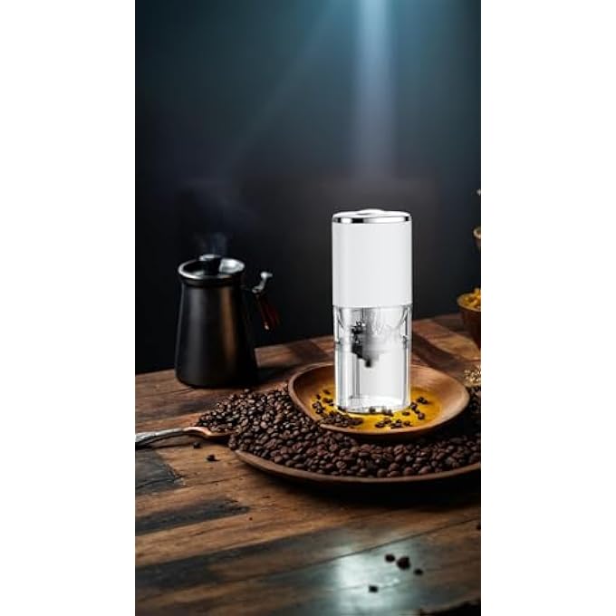 Honwor Portable Electric Burr Coffee  Spice Grinder  Rechargeable Multiple Grind Settings For Beans Nuts Pepper  Includes Cleaning Brush75 X 190 Mm - Image 5