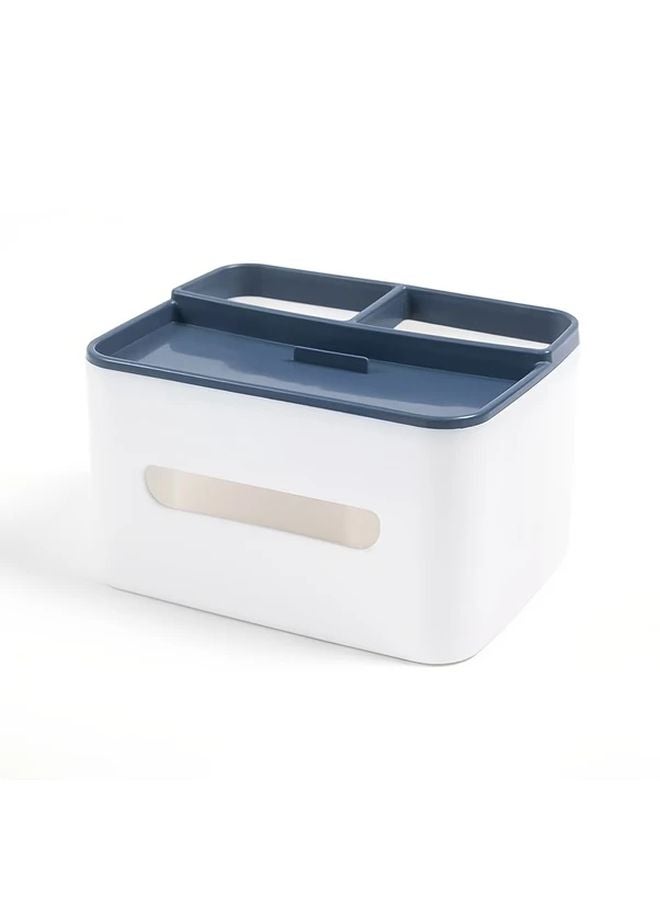 حامل علبة المناديل الأزرق متعدد الوظائف حامل تخزين جهاز التحكم عن بعد للمنزل والسيارة - Image 1