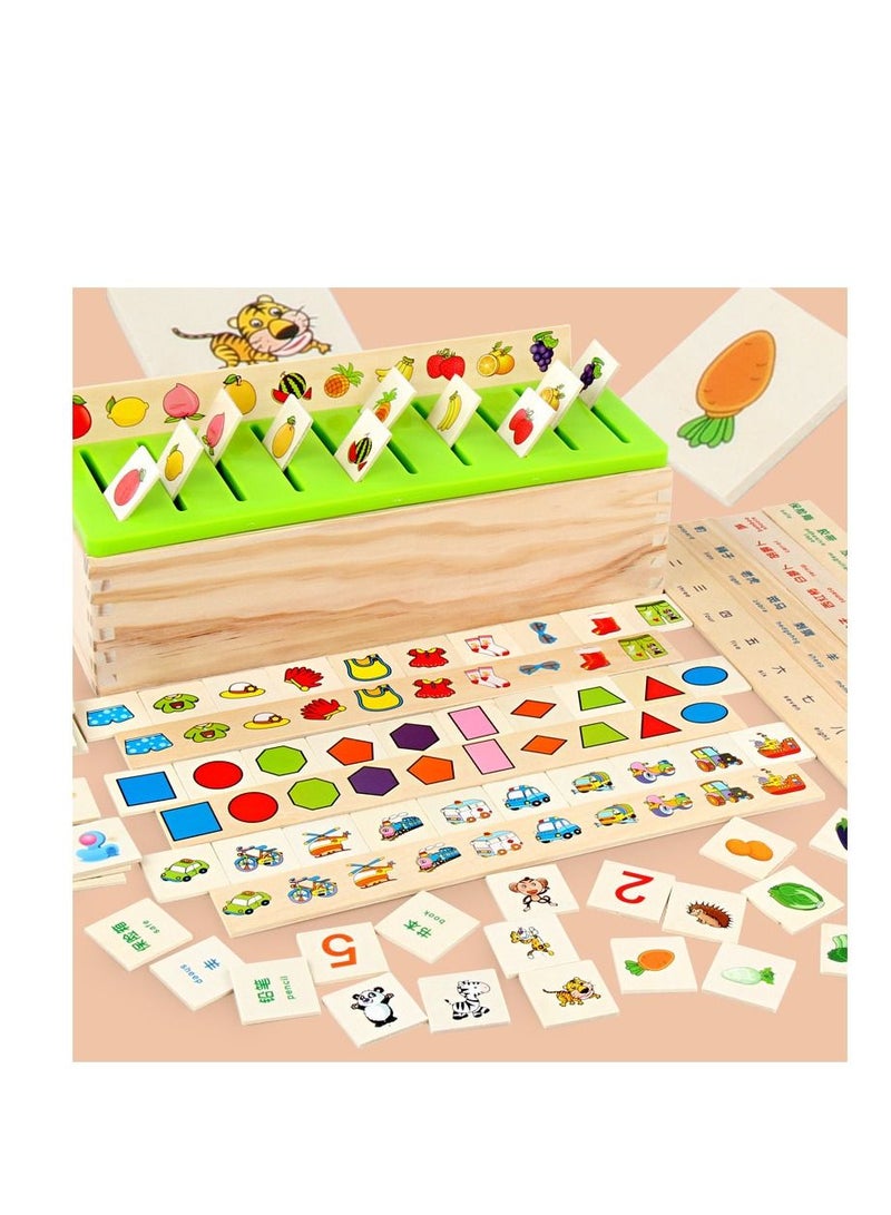 PYEBE Wooden Montessori Toys for Toddlers Learning Activities Sorting Box Educational Toys Preschool Kindergarten Games Autism Toys Motor Skills For Girls Boys Birthday Gift - Image 1