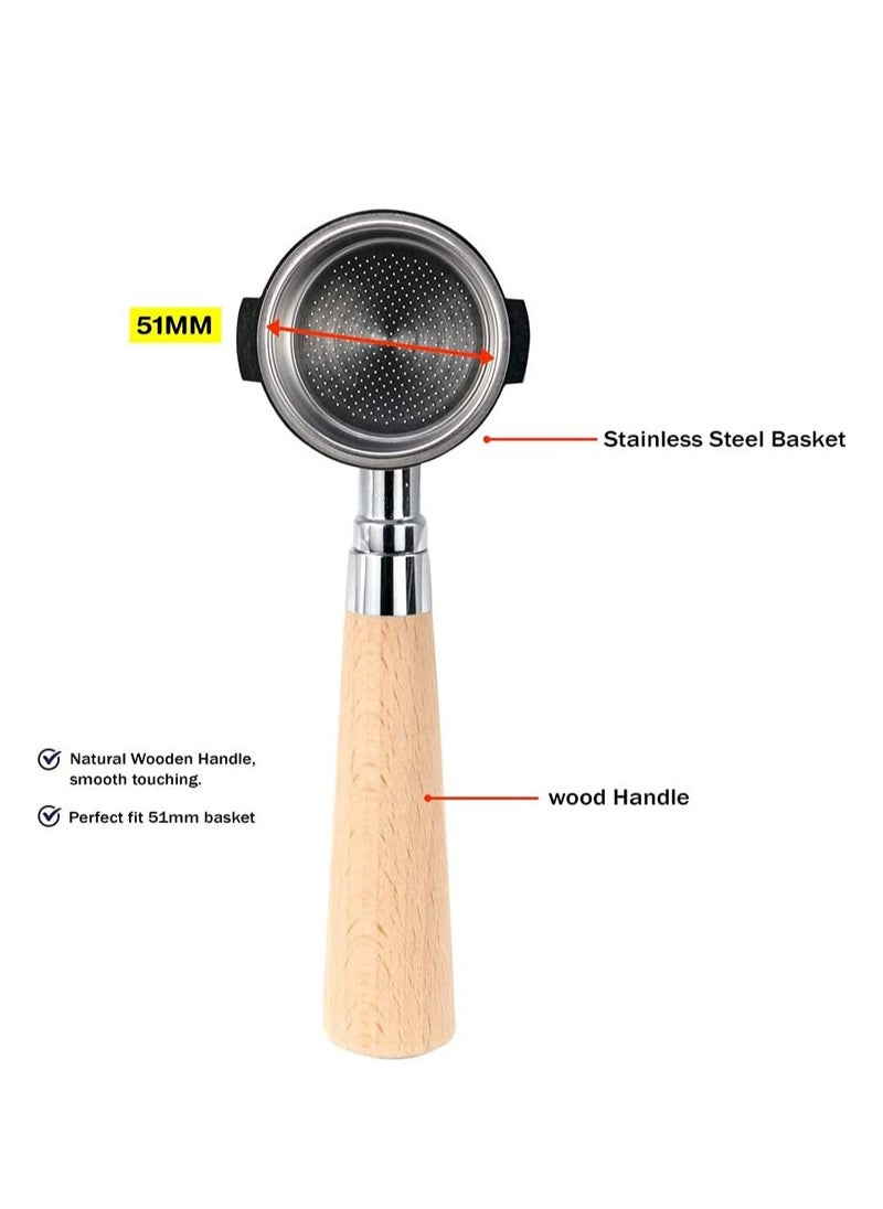 MIBRU - Coffee Portafilter 51mm Two Ear Compatible With Delonghi Machines And Similar - Image 1