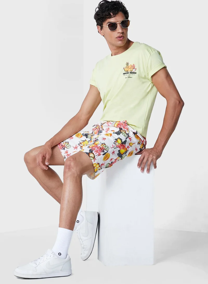 Koovs Koovs Resort Print Short