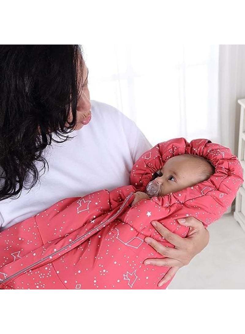 SYOSI Stroller Sleeping Bag, Stroller Footmuff, Autumn Winter Thickened Baby Sleeping Bag, Windproof and Kickproof Quilt Baby Blanket, for Cart, Indoor Outdoor Holding 102 * 57CM for Babies 0-36 Months - Image 5
