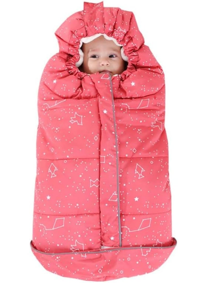 SYOSI Stroller Sleeping Bag, Stroller Footmuff, Autumn Winter Thickened Baby Sleeping Bag, Windproof and Kickproof Quilt Baby Blanket, for Cart, Indoor Outdoor Holding 102 * 57CM for Babies 0-36 Months - Image 3