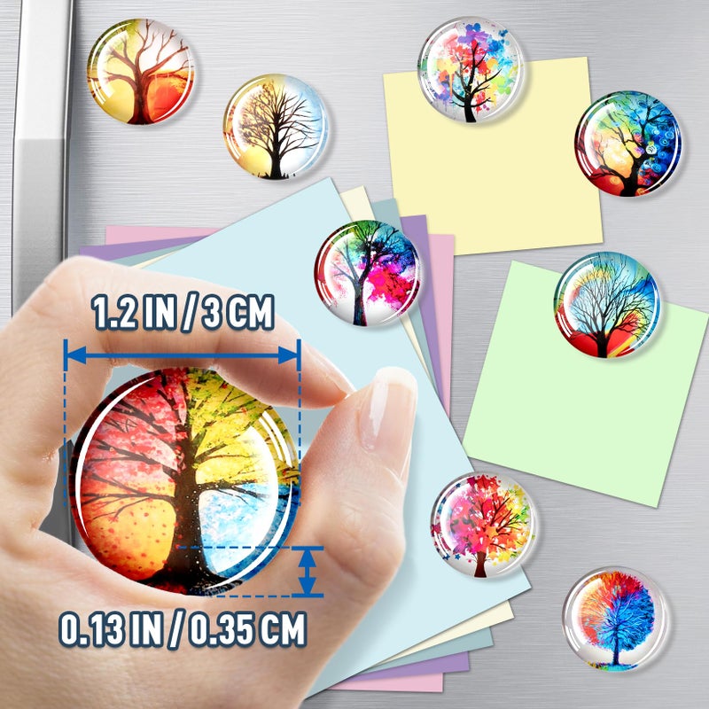 FINDMAG Glass Fridge Magnets, Strong Magnets Refrigerator, Decorative Magnet for Fridge, Festival Refrigerator Magnet Cute for Office, Locker, Whiteboard, Home, Kitchen, Dorm Room, 12 Packs - Image 2