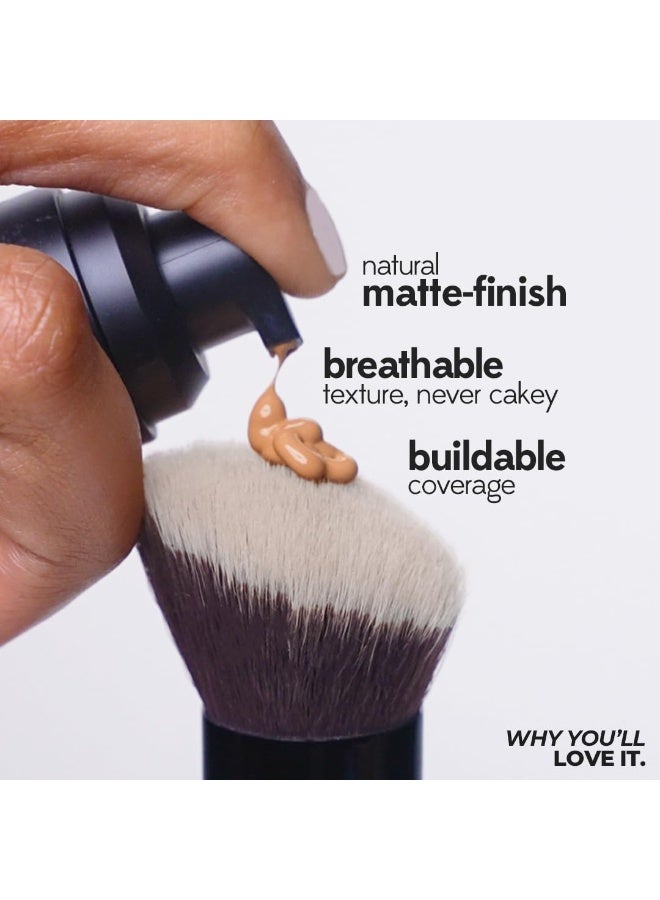 روبيز أورجانيك كريم أساس سائل من روبيز أورجانيكس لمكياج الوجه - مقاوم للماء، تغطية كاملة، قابل للمزج، يدوم طويلاً، لمسة نهائية غير لامعة وخالية من المسام، مناسب للبشرة العادية إلى الدهنية، نباتي، خالي من البارابين والسيليكون، لون M02.2، 30 مل - Image 3