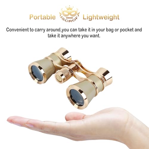 AiScrofa Opera Glasses,3X25 Theater Binoculars with Foldable and Extendable Handle,Mini Binocular Compact Lightweight,Portable Theater Glasses for Adults Kids Women in Musical Concert - Image 4