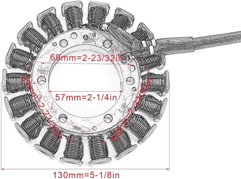 Wivplex Motorcycle Generator Stator Coil for AN650 Burgman 650 - Image 2