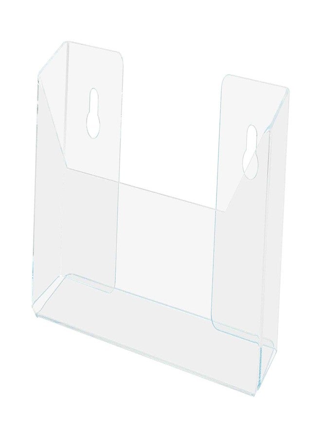 Marketing Holders 7.5” Wide Brochure Organizer Pamphlet Maps Menu Clear Acrylic Slant Back Postcard Display Stand Counter or Wall Mount Catalogs Booklets Includes Hanging Hardware - Image 1