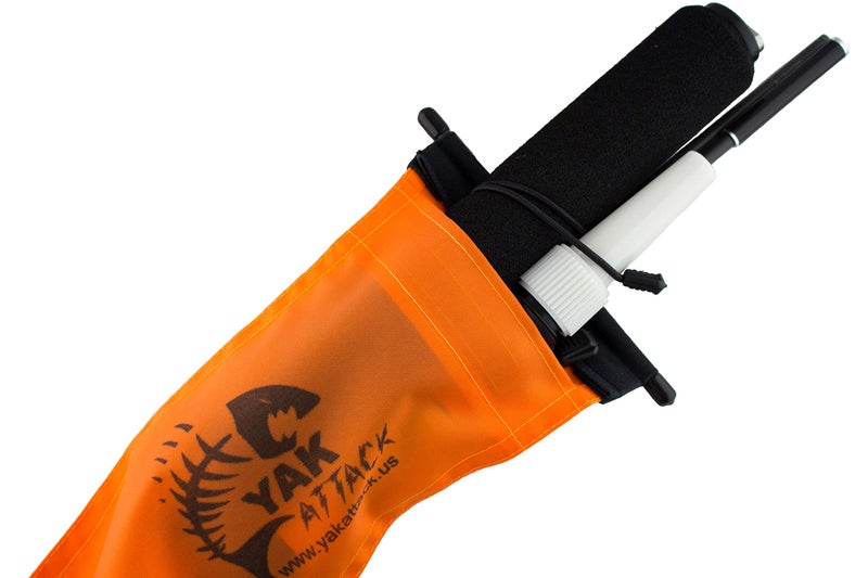 YakAttack VisiCarbon Pro Kayak Visibility Light with Flag | 48" Collapsible Safety Pole | LED Light, 100-Hour Runtime | MightyMount & GearTrac Ready (CPM) | Kayak Fishing Accessories - Image 3