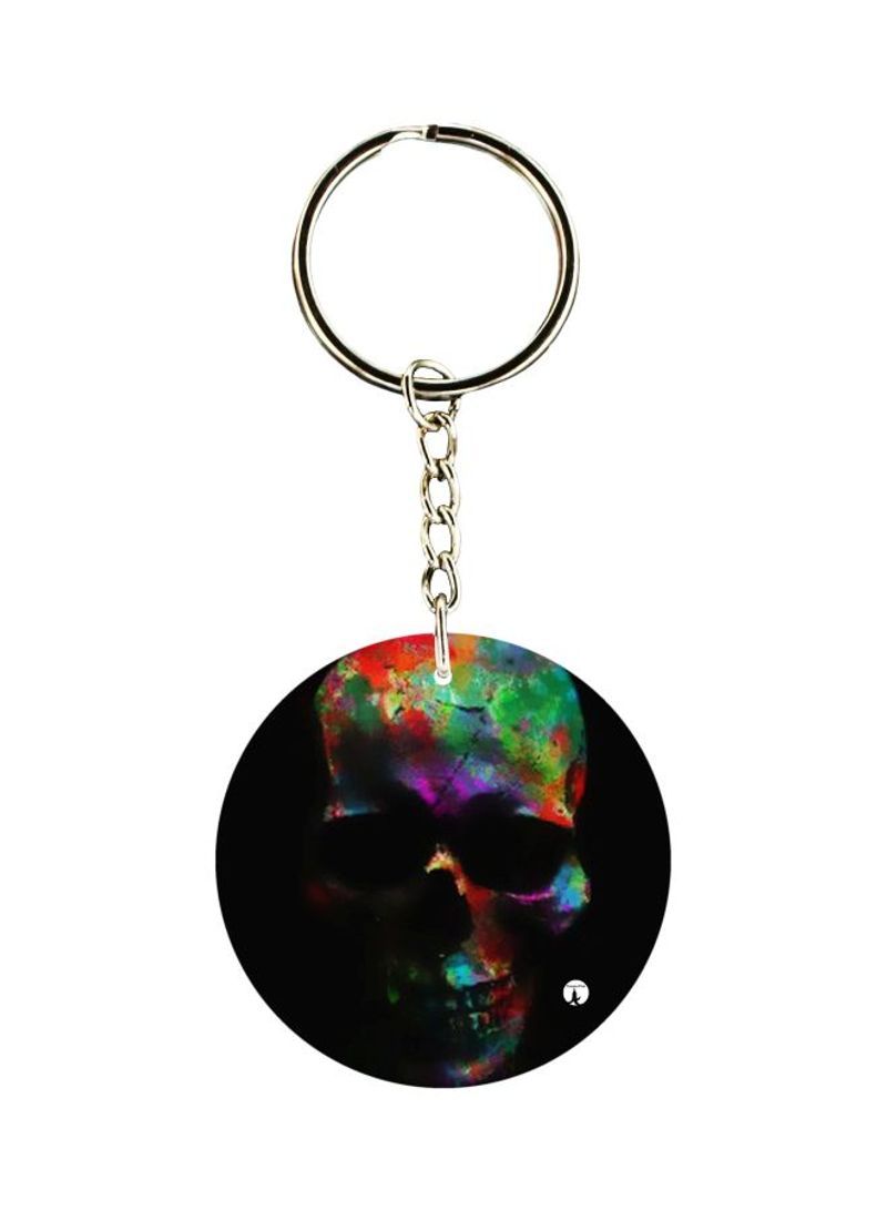 RKN Skull Printed Double Sided Keychain