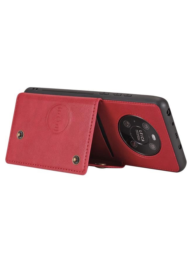 اس-توب جراب لهاتف Huawei Mate 40 Pro مصنوع من البولي يوريثان الحراري + جراب واقٍ مغناطيسي مقاوم للصدمات مع فتحة للبطاقات وحامل - Image 5