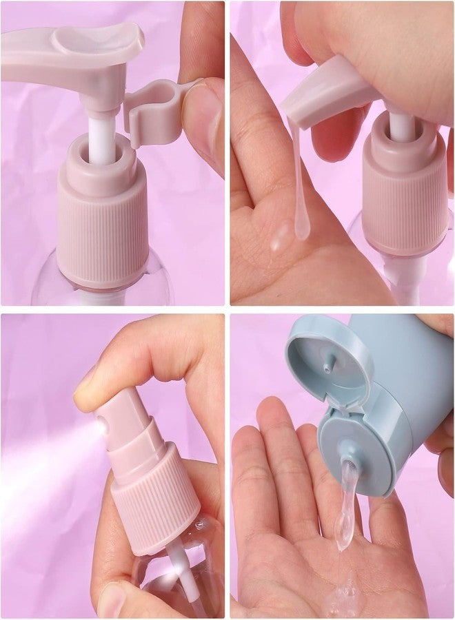 WEZOSHINET 60ml Travel Bottles for Toiletries Refillable Plastic Travel Containers Dispenser with Lid Small Leak Proof Empty Squeeze Bottles Kit (11 PCS TRAVEL BOTTLE SET) - Image 4