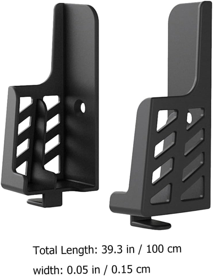 Levemolo Adjustable Dual Slot Tablet and Phone Holder Stand for Desk Use, Abs Material Black Bracket Compatible with Mobile Phones and Tablets - Image 2