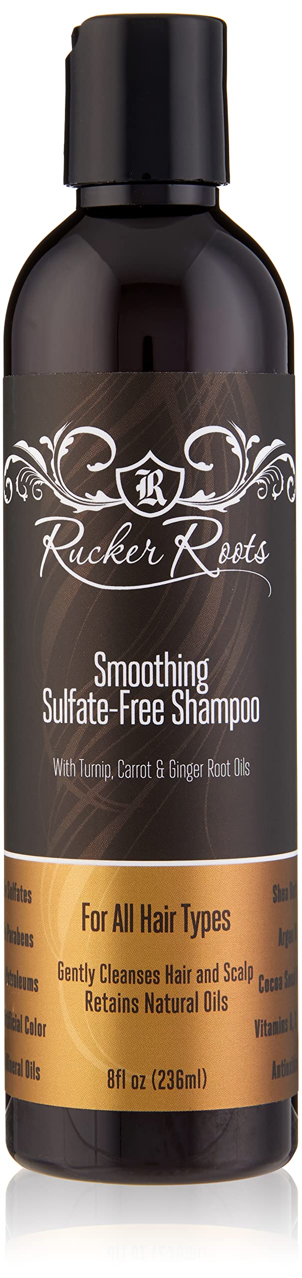 Rucker Roots Smoothing Sulfate Free Shampoo |Ginger, Turnip, Carrot Root Oils| For All Hair Types| Gentle Cleanser| Shea Butter| Argan Oil| Cocoa Seed Butter| Antioxidants - Image 1
