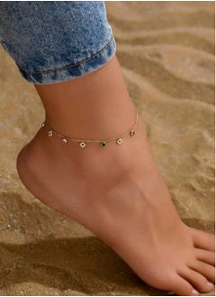 Trendy Stainless Steel Gold Plated Anklet For Women
