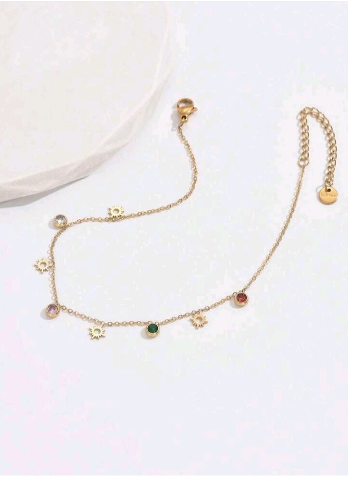 Jewelry For Life - Trendy Stainless Steel Gold Plated Anklet For Women - Image 1