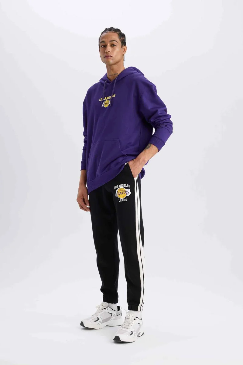 DeFacto DeFactoFit NBA Los Angeles Lakers Standard Fit Pocket Thick Sports Joggers