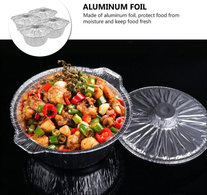 ABOOFAN Cooking Heating Tin Foil Pans 3000ml Portable Grilling Pan Aluminum Foil Trays Roasting Dish for Travel - Image 4