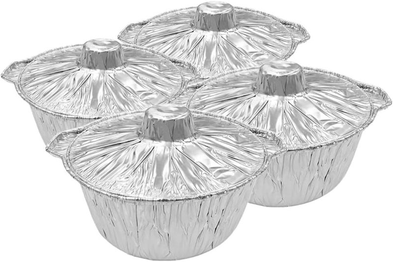 ABOOFAN Cooking Heating Tin Foil Pans 3000ml Portable Grilling Pan Aluminum Foil Trays Roasting Dish for Travel - Image 1