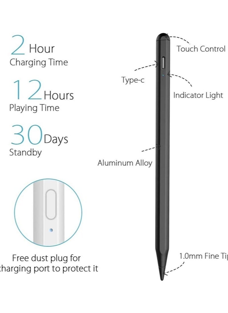 Generic - Upgraded Stylus Pen for Touch Screens, Rechargeable Phone Pen for Android & iOS Compatible with iPhone/iPad/Pro/Mini/Other Tables & Smart Phone - Image 1