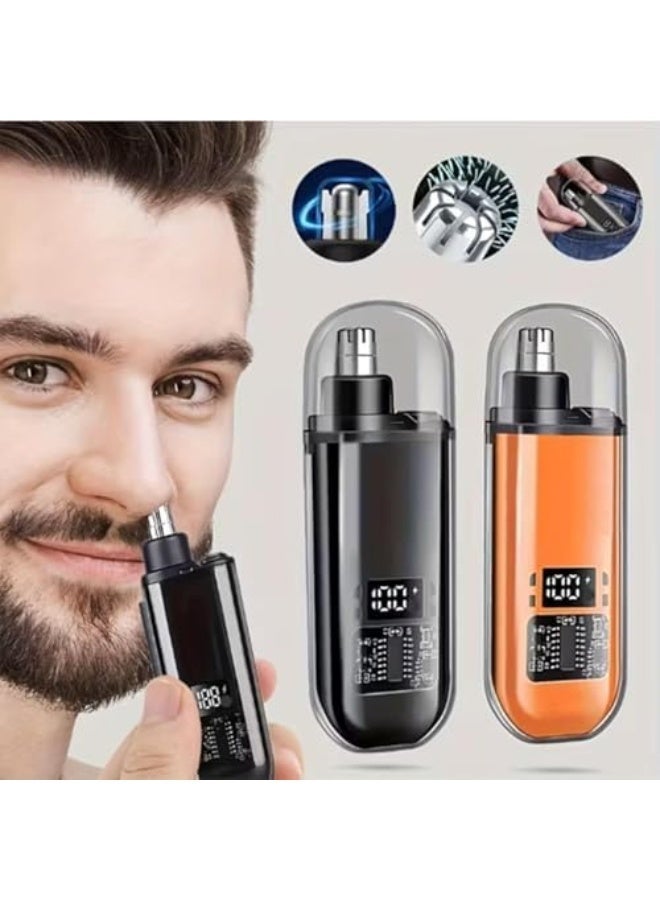 HPMY 2-In-1 Nose Hair Trimmer For Effortless,Groom With Precision, All-Day Comfort,Electric Nose Hair Trimmer For Men Women Rechargeable,Waterproof Nasal Hair Cutter With Digital Display - Image 3