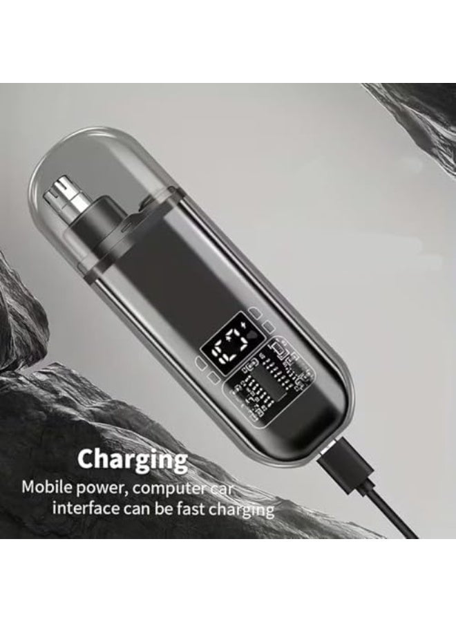 HPMY 2-In-1 Nose Hair Trimmer For Effortless,Groom With Precision, All-Day Comfort,Electric Nose Hair Trimmer For Men Women Rechargeable,Waterproof Nasal Hair Cutter With Digital Display - Image 2