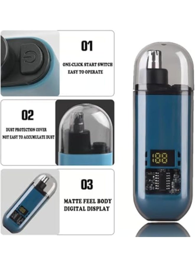 HPMY 2-In-1 Nose Hair Trimmer For Effortless,Groom With Precision, All-Day Comfort,Electric Nose Hair Trimmer For Men Women Rechargeable,Waterproof Nasal Hair Cutter With Digital Display - Image 5